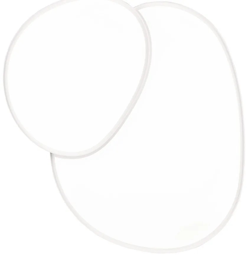 Бяла LED светлина за таван 63,5x77 см Rise - Trio