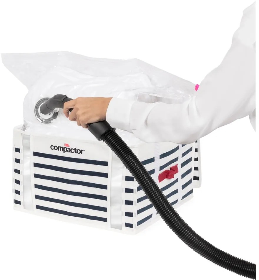 Кутия за съхранение на дрехи Medium Mariniere 3D Vacuum Bag, 125 л - Compactor
