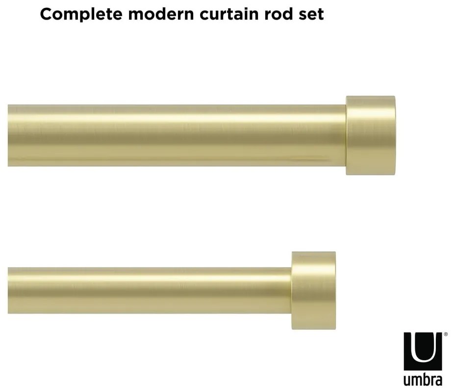 Стоманен разтегателен двоен корниз 168 - 305 cm Cappa - Umbra