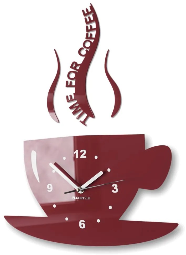 Стенен часовник Time for coffee Кафяво