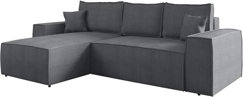 Ъглов диван Malaga mini I-Gkri Skouro-Left