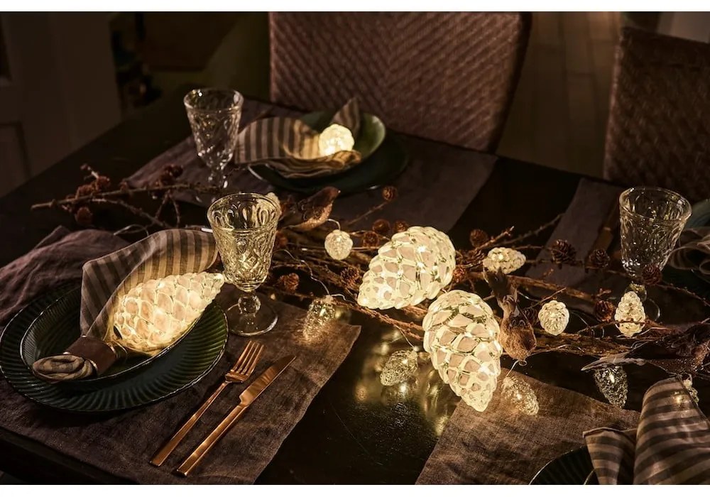 Бяла висяща коледна светлинна украса ø 5 cm Celina – Sirius