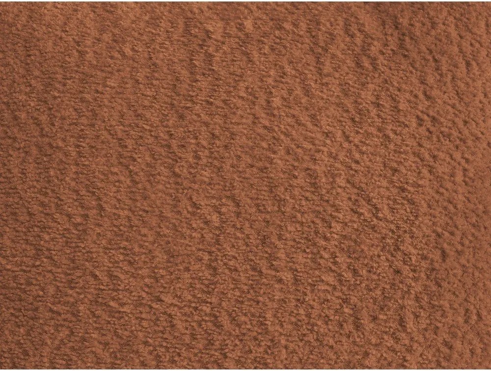 Оранжев сгъваем/с място за съхранение ъглов диван от прежда с примки от букле (ляв ъгъл) Montaigne – Bobochic Paris