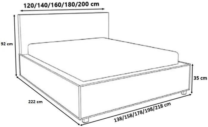 Тапицирано легло Porto-Gkri-120 x 200