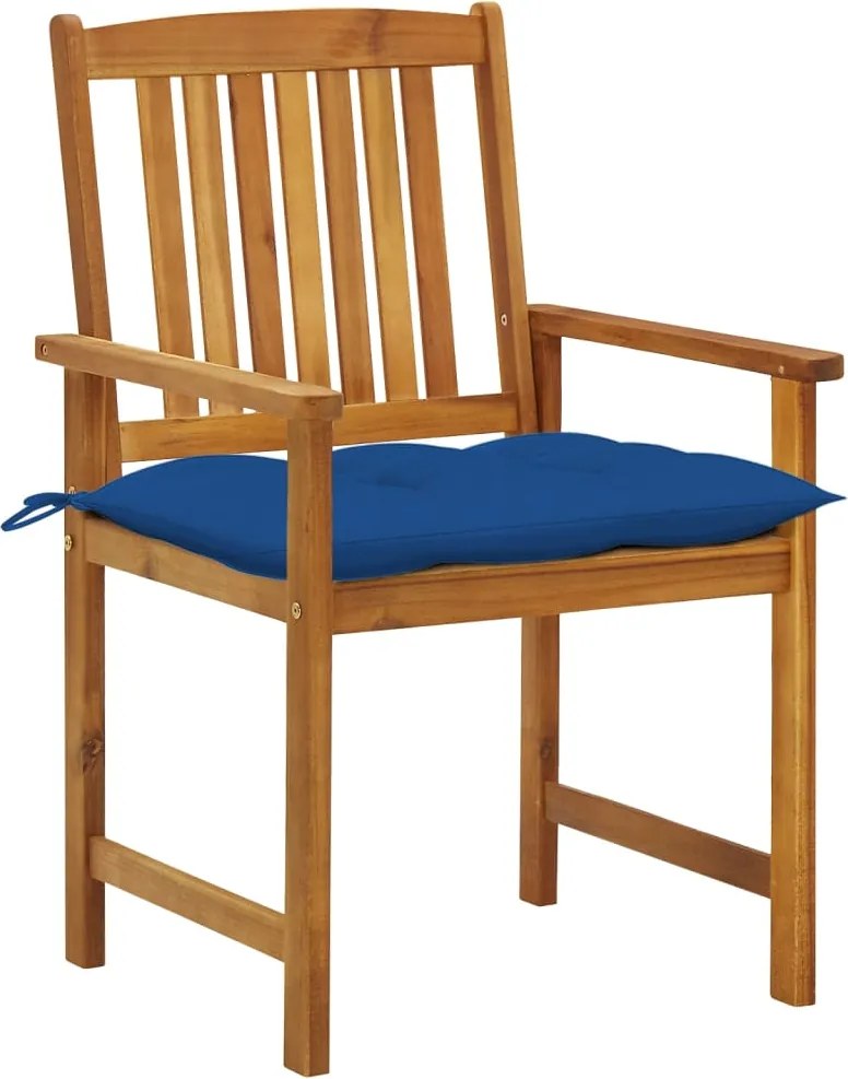 3078203 vidaXL Градински столове с възглавници, 8 бр, акация масив