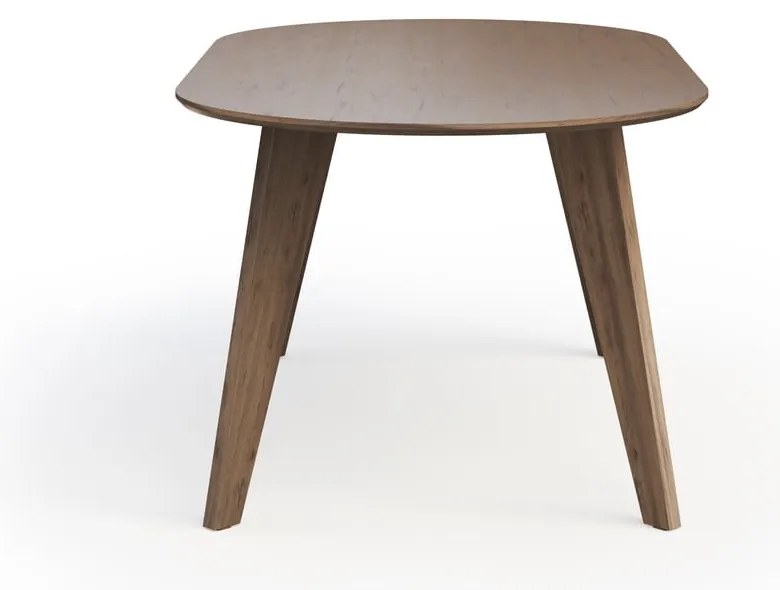 Трапезна маса с орехов плот в естествен цвят 100x180 cm Lago – TemaHome