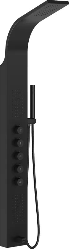 Mexen Timor душ панел с чучур, черен - 7621-04-70