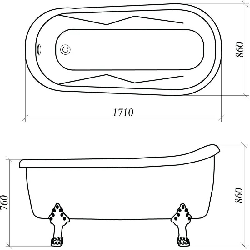Вана Sanitec Retro-White