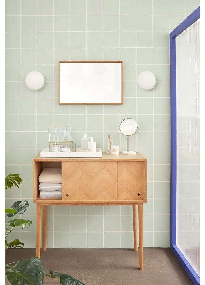 Бяла стенна лампа Kumu – Hübsch