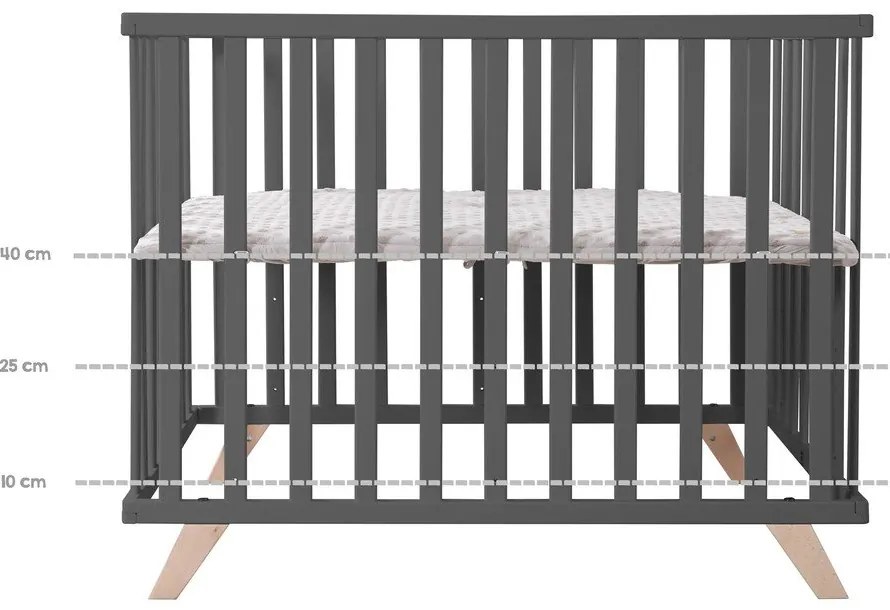 Тъмно сива кошара от букова дървесина 75x100 cm Lil Planet - Roba