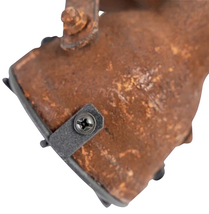 Индустриален прожектор ръждивокафяв, въртящ се и накланящ се - Sorra