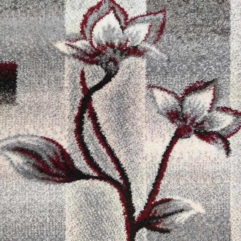 Модерен килим за хол с шарка на цветя Ширина: 120 см | Дължина: 170 см