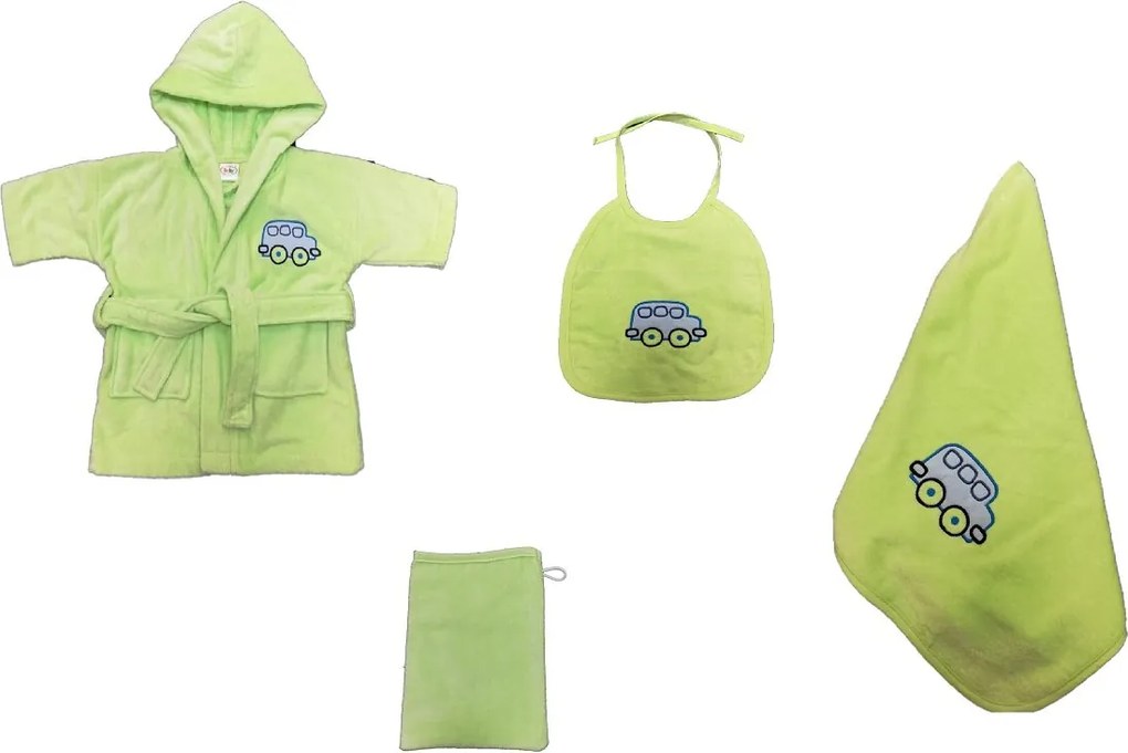 Бебешки комплект за баня от 100% висококачествен памук в 4 части /Bahar textile/