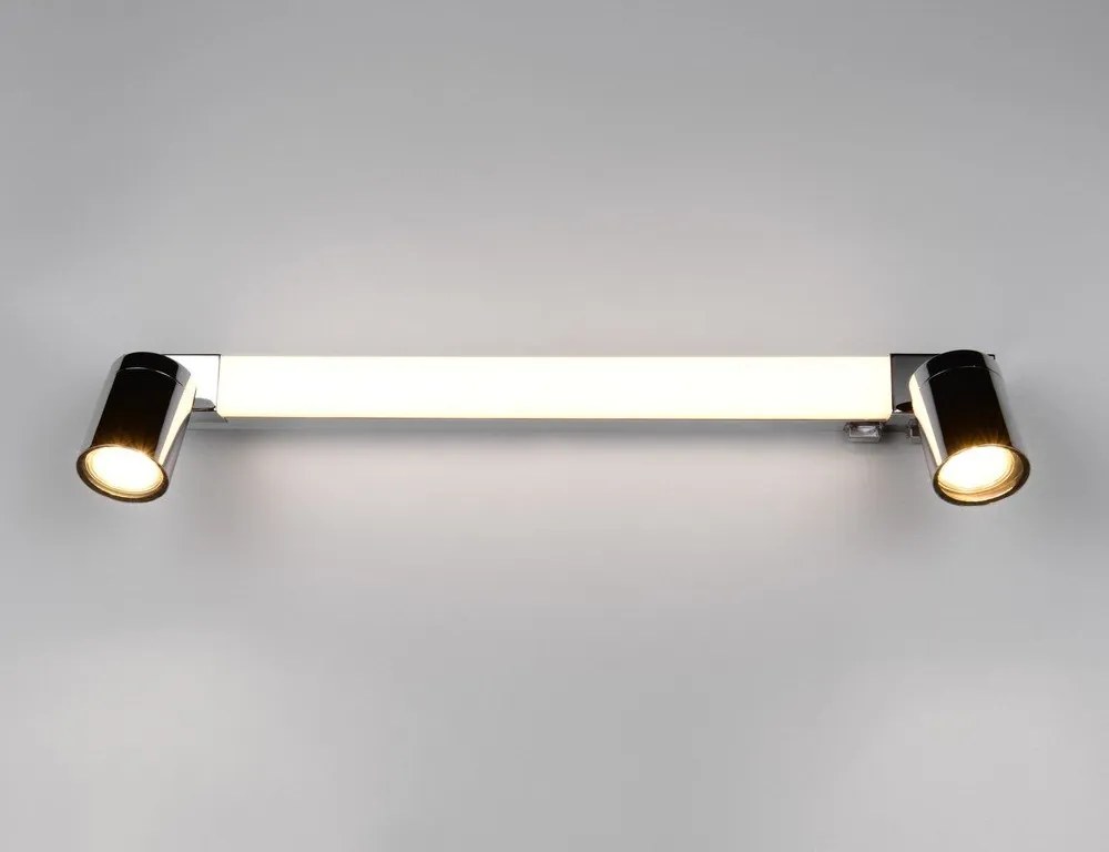 LED стенна лампа в лъскаво сребристо Enrico – Trio