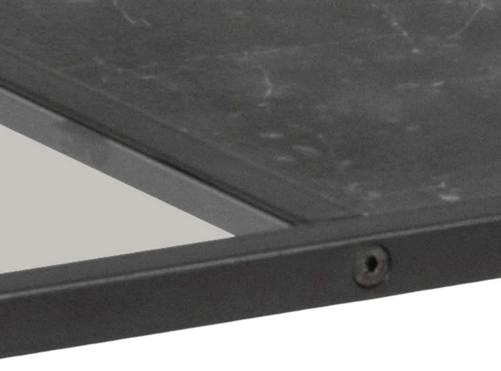 Черна масичка за кафе със стъклен плот 60x120 cm Strington - Actona