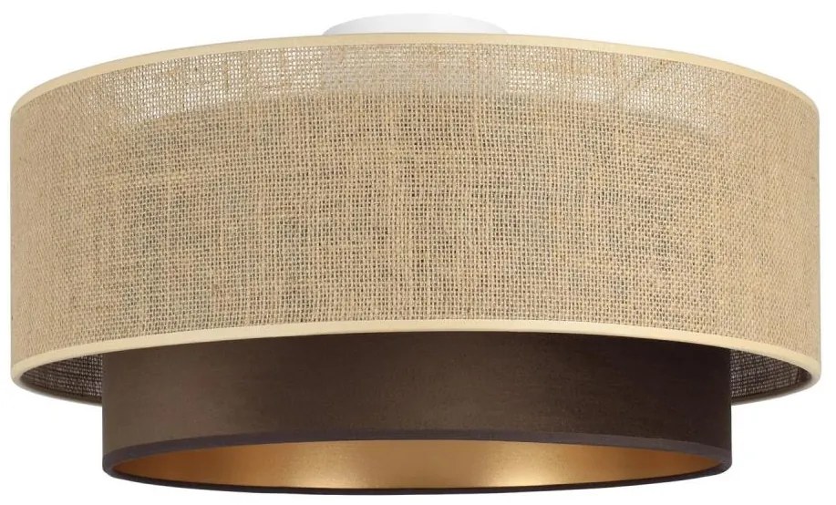 Плафон SARTA 1xE27/60W/230V Ø 45 см кафяв/юта