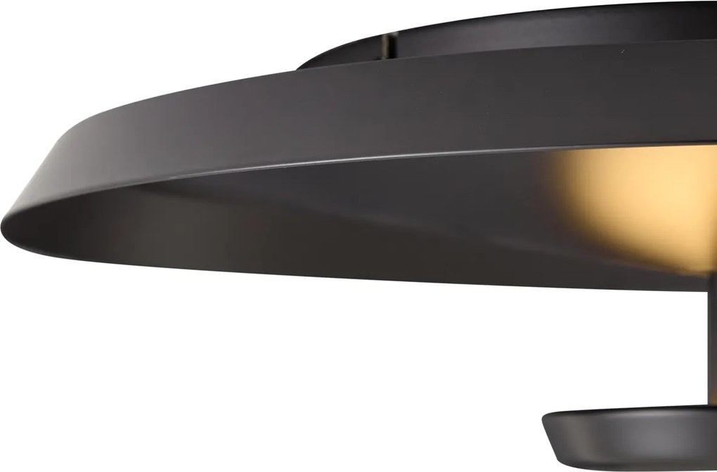 Модерна таванна лампа матово черна с LED 3-степенно димиране - Sombra