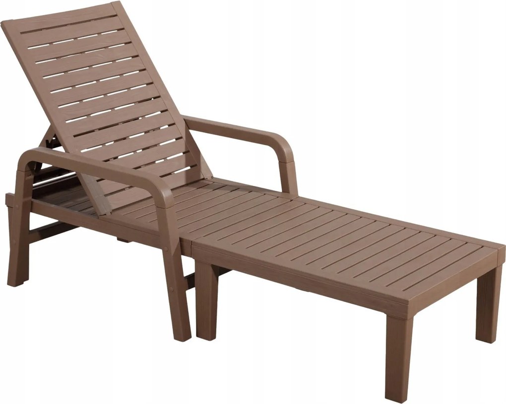 Шезлонг Concavo-светлокафяв