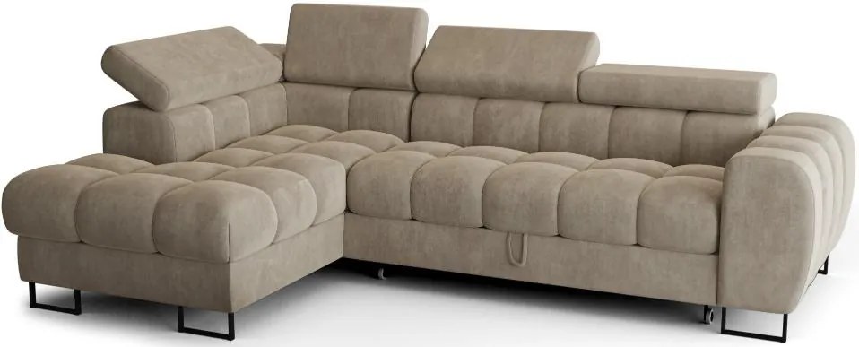 Ъглов диван Lordy mini-Бежов-ляв