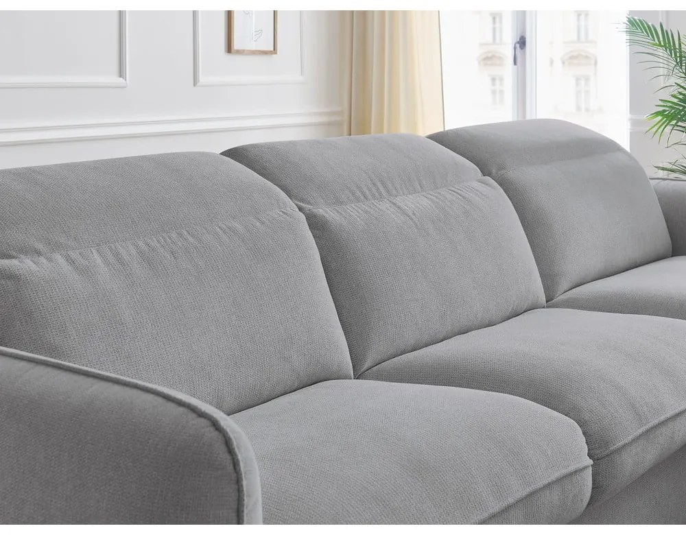 Светлосив разтегателен ъглов диван (променлив) Achille – Bobochic Paris