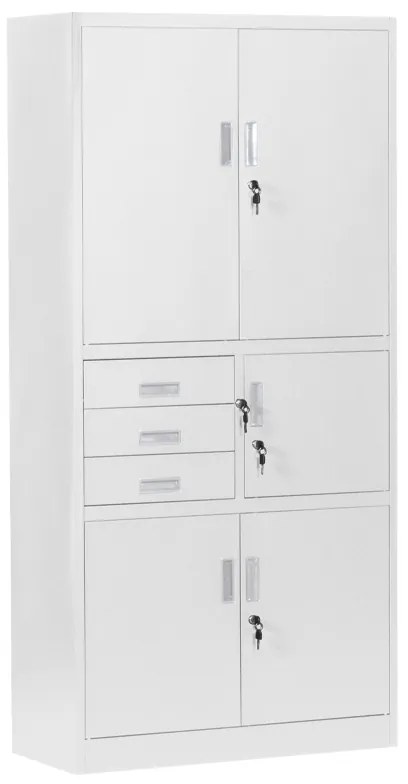Метален шкаф Carmen CR-1281 Е - сив
