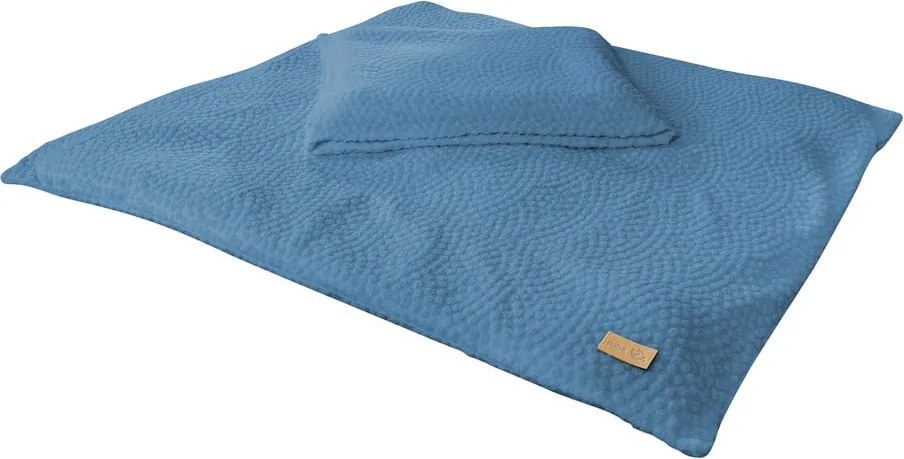 Синьо детско спално бельо за детско креватче 80x80 cm Seashells – Roba