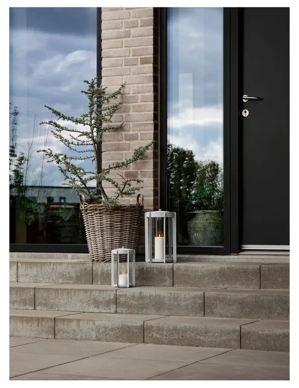 Светлосив LED фенер с USB (височина 25 cm) Firefly – Zone