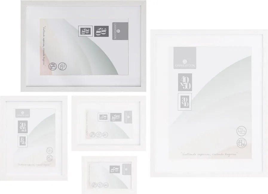 Бяла висяща рамка 32x42 cm Sencillo – Casa Selección