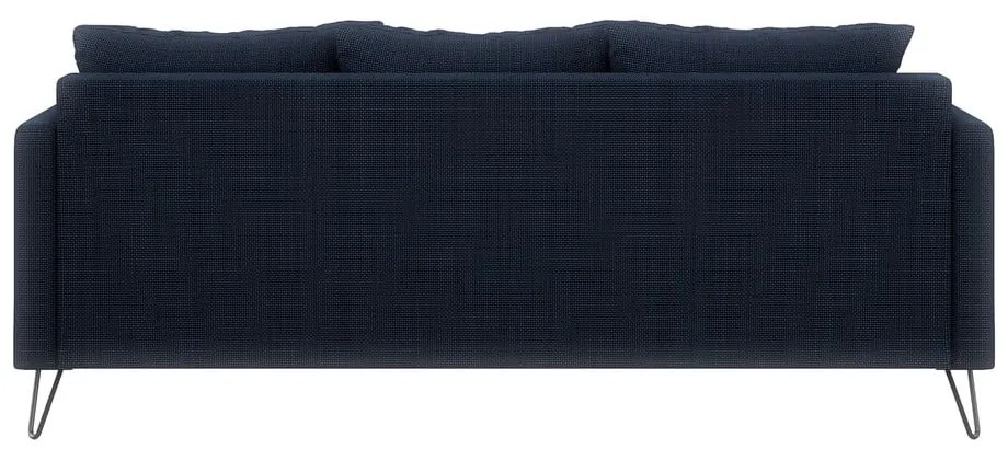 Тъмносин шенилов диван 200 cm Freya – Ropez