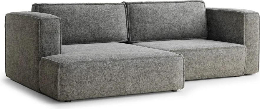 Сив шенилов сгъваем/с място за съхранение ъглов диван (ляв ъгъл) Velto – Maison de Rêve