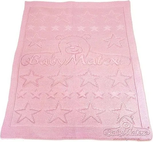 Baby Matex - Одеало плетено розово 75/100