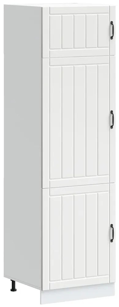 853867 vidaXL Кухненски шкаф Lucca, бял, инженерно дърво