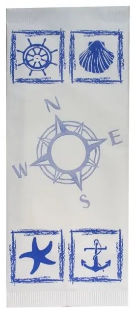 Хартиен джоб за прибори със салфетка с декор "Море" 11x25см (BB51)-ПАКЕТ 125бр LUNI PAPER