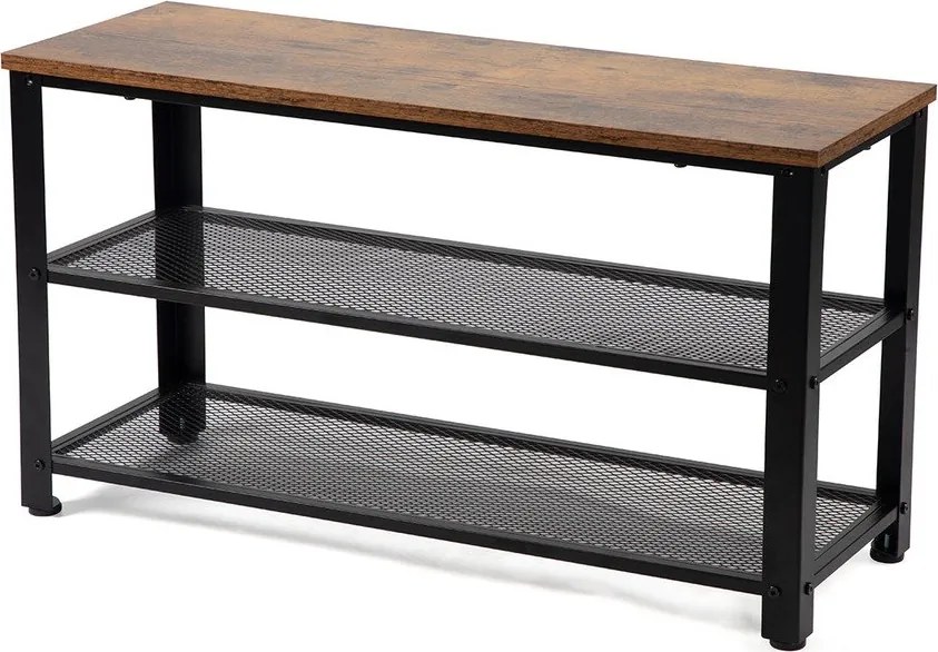 Черна стоманена стойка за обувки 80x45x30 cm Arne – Bonami Essentials