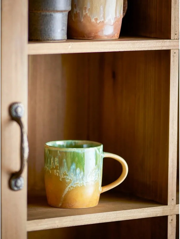 Жълта/светлозелена глинена чаша 400 ml Milani – Bloomingville