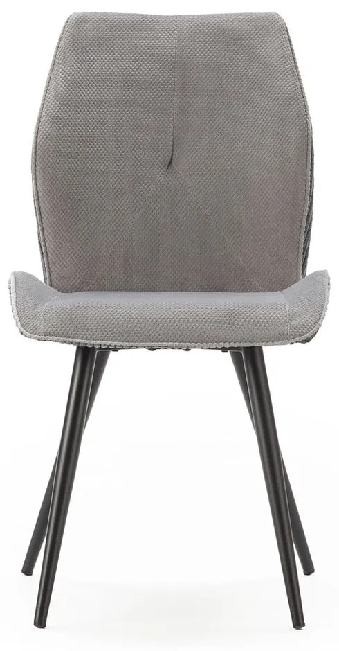 Светлосиви велурени трапезни столове в комплект 2 бр. Adaya – Marckeric