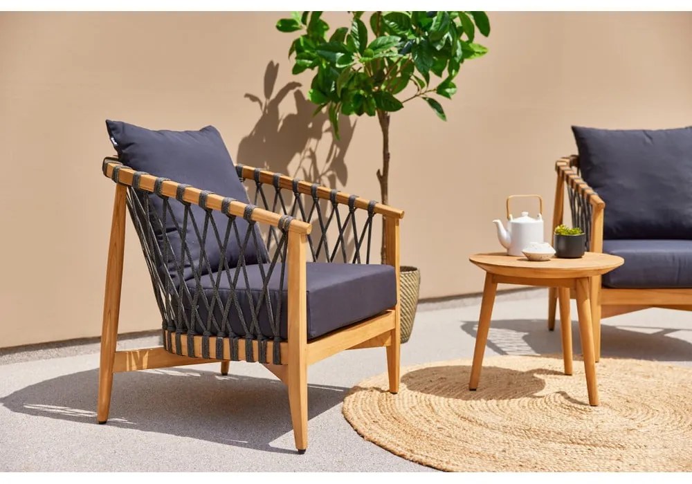 Дървен градински стол в естествен цвят Bora Bora - Hartman