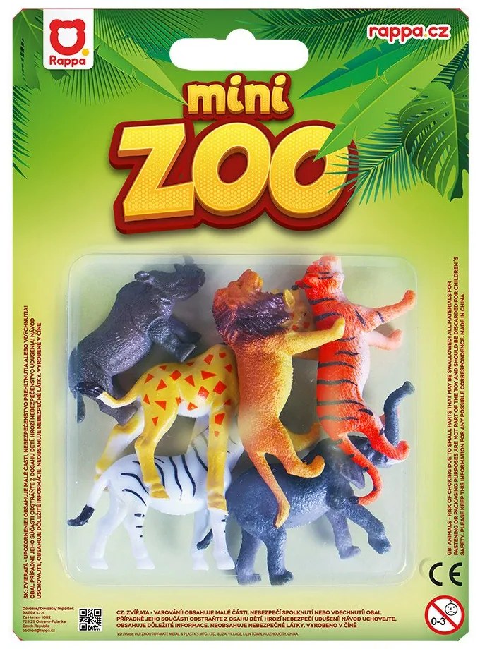 Rappa - Комплект фигурки Диви животни - 6 броя, 6-7 см.