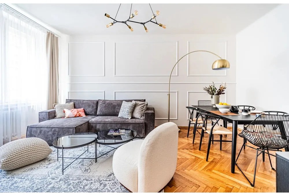 Сив и кремав килим за открито , 200 x 290 cm Borbon - NORTHRUGS