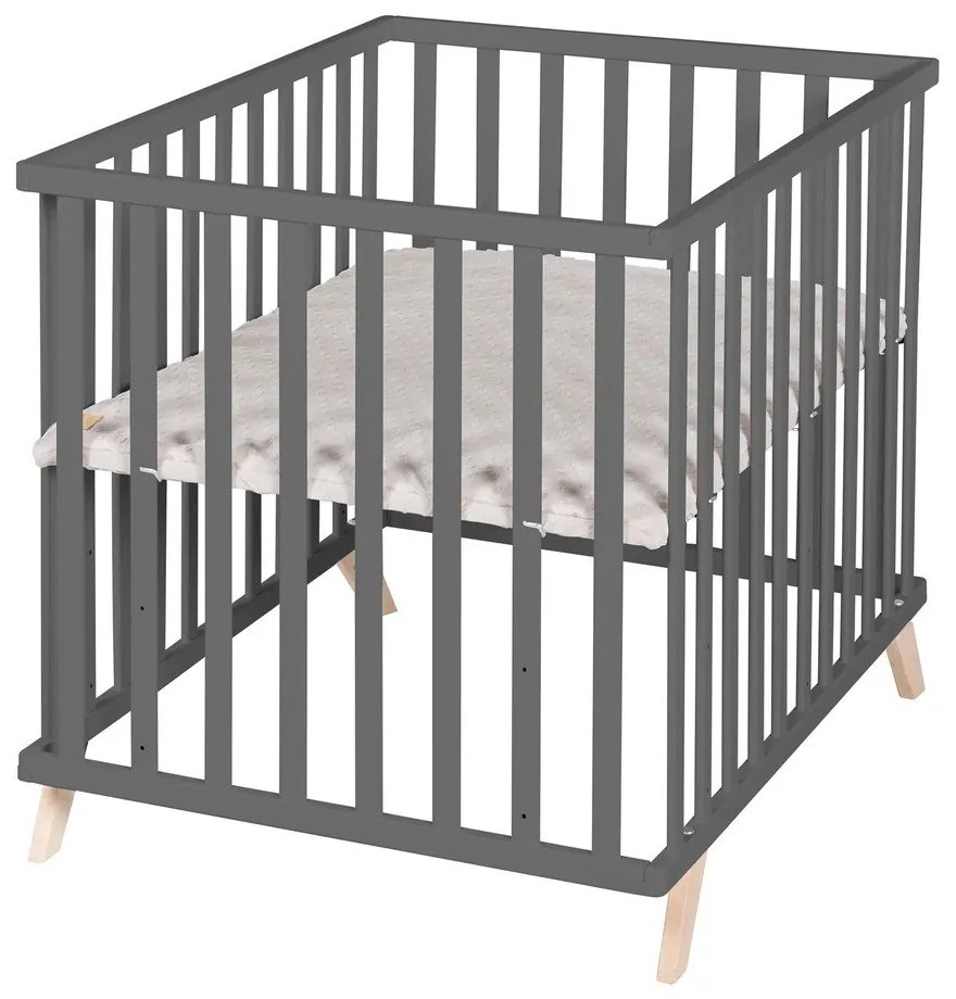 Тъмно сива кошара от букова дървесина 75x100 cm Lil Planet - Roba