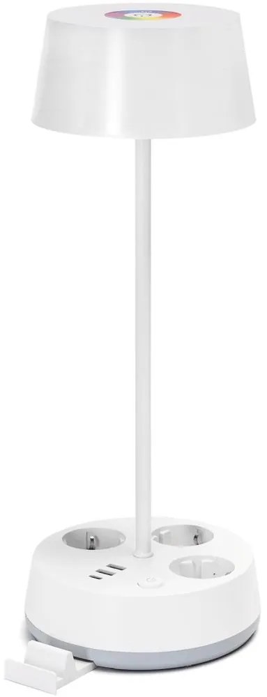 Aigostar-LED RGBW димируема настолна лампа с контакти и USB LED/4,6W/230V бяла
