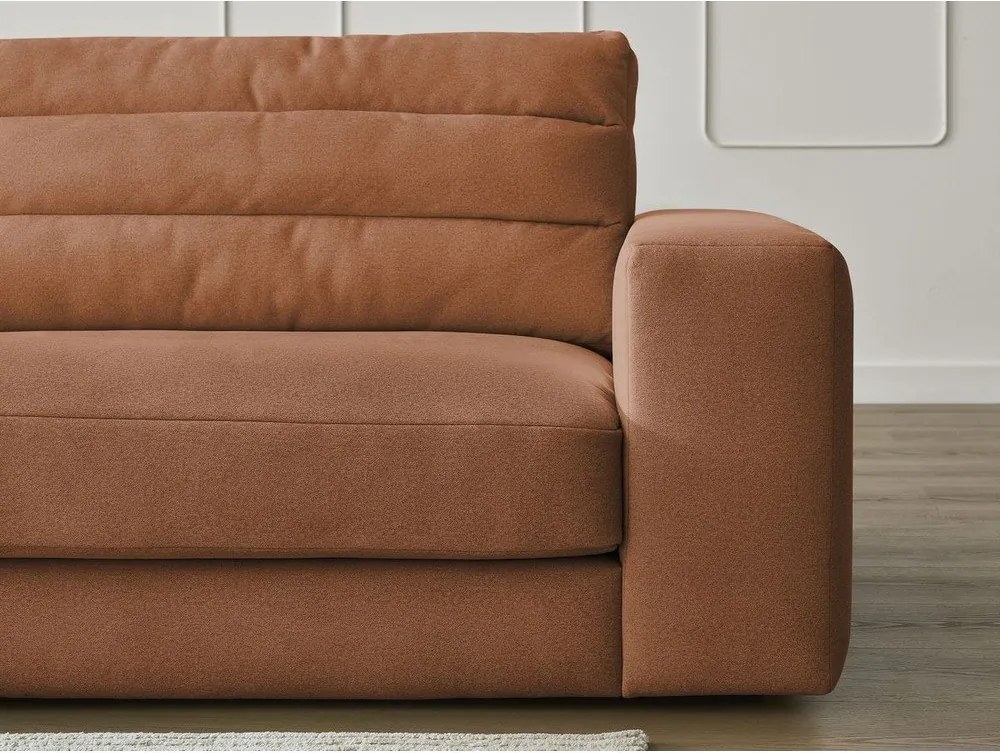 Оранжев кадифен ъглов диван (ляв ъгъл) Sierra – Bobochic Paris