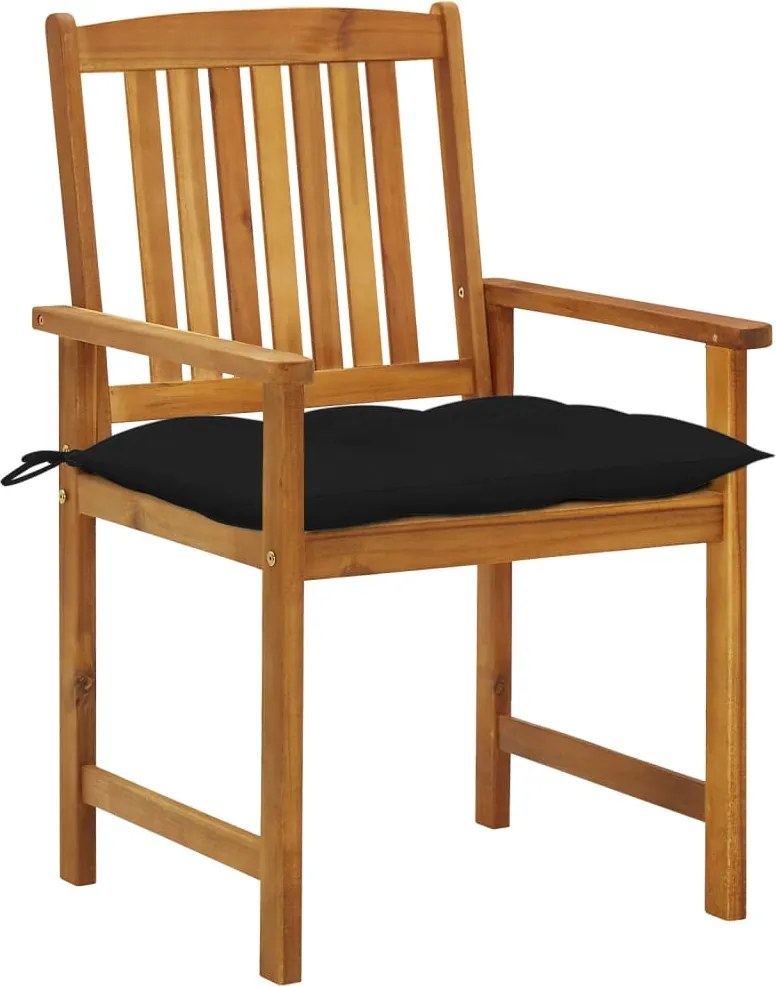 3078200 vidaXL Градински столове с възглавници, 8 бр, акация масив