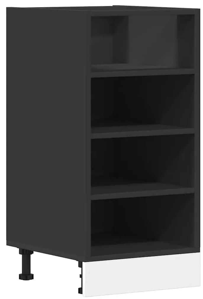 854203 vidaXL Долен шкаф "Рига", черен, 40x44,5x81,5 см, инженерно дърво