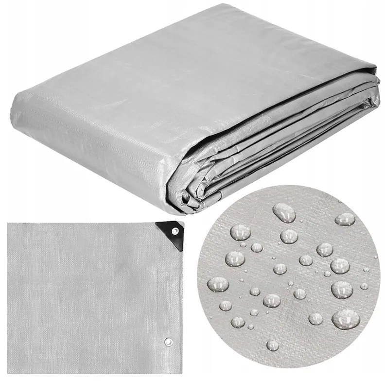 Покриваща мразоустойчива мушама със сребристо-кафяв цвят 2m x 3m