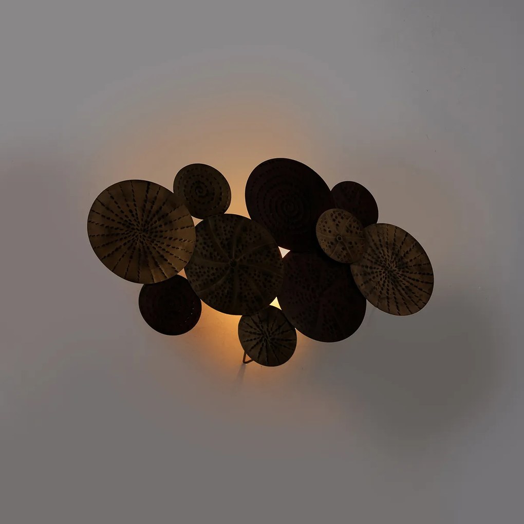 Стенна лампа в стил Арт Деко антично злато 71 см - Kelly