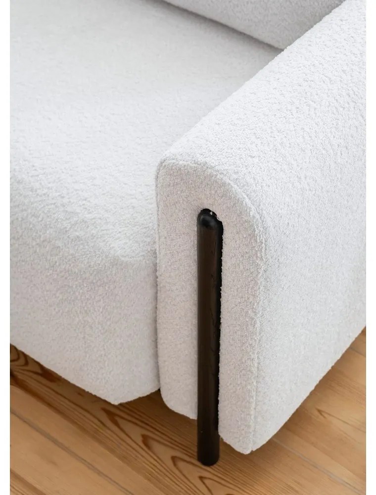 Сив сгъваем/с място за съхранение диван от прежда с примки от букле 244 cm Arcadova – ELTAP