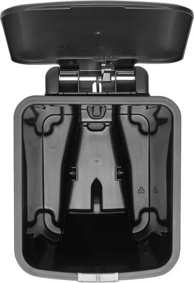 Кош за боклук с педал Brabantia StepUp 1008476, 10 л, Екологични материали, Голям отвор, Тъмносив