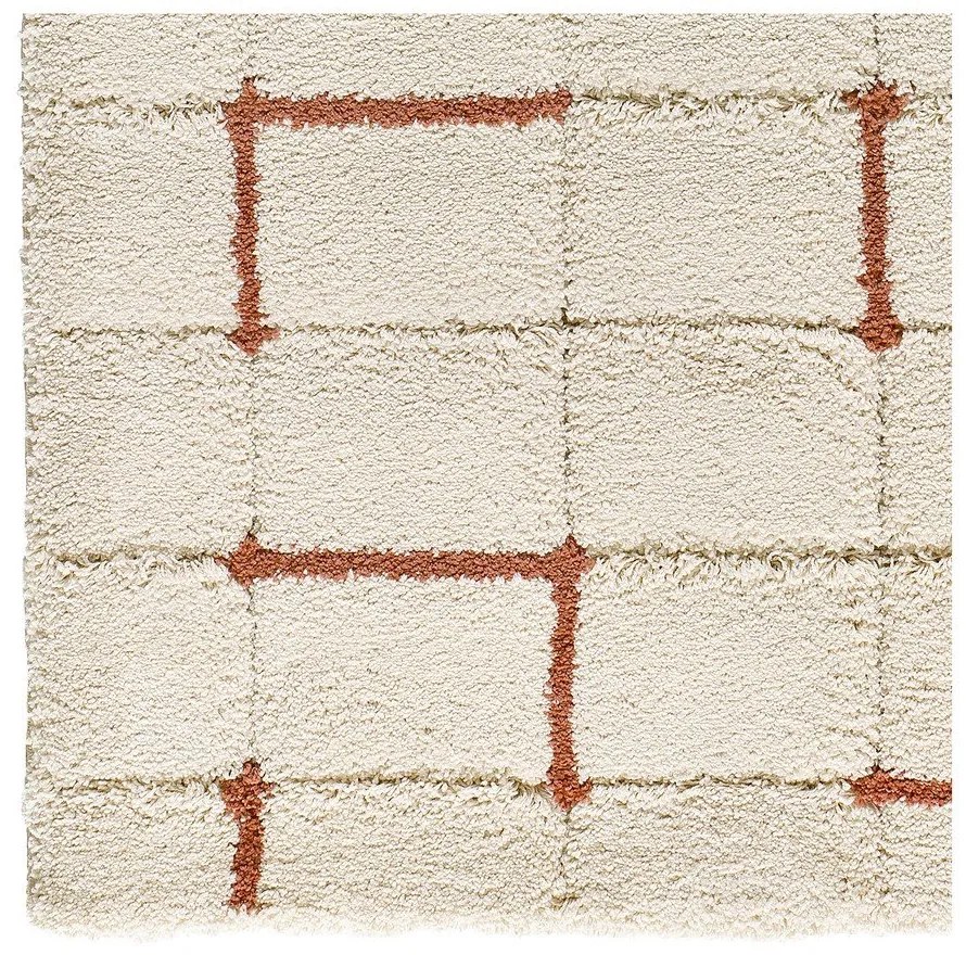 Килим в тухлен и кремав цвят 133x190 cm Brenda – Universal