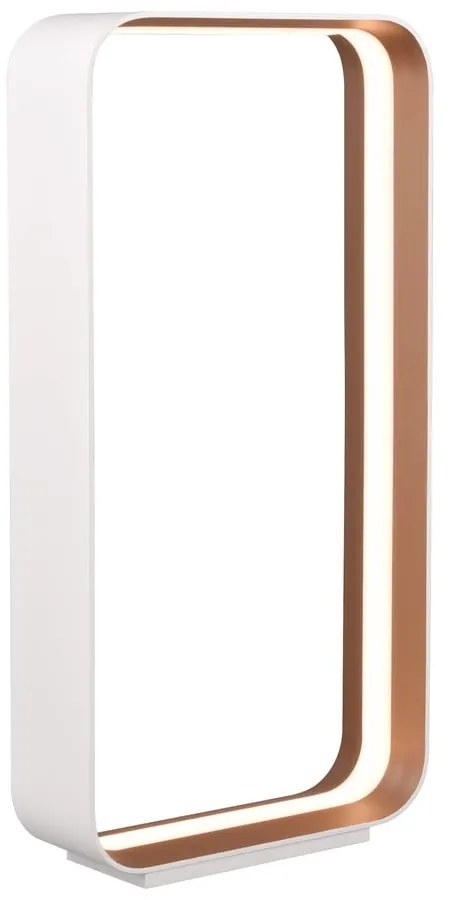 Бяла LED настолна лампа с гласово управление/ управление чрез мобилно приложение с метален абажур (височина 61 cm) Cizione – CINQUE